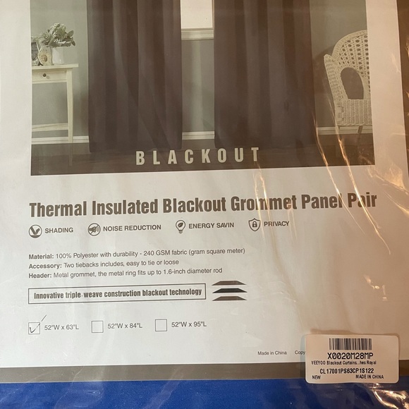 Veeyoo Blackout Curtains - Picture 3 of 3